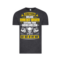 Vintage Black forklift operator get out of my way forklift driver t shirt Vintage Tee - SnappyArt