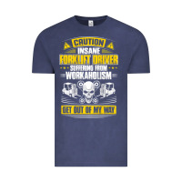 Vintage Denim forklift operator get out of my way forklift driver t shirt Vintage Tee - SnappyArt