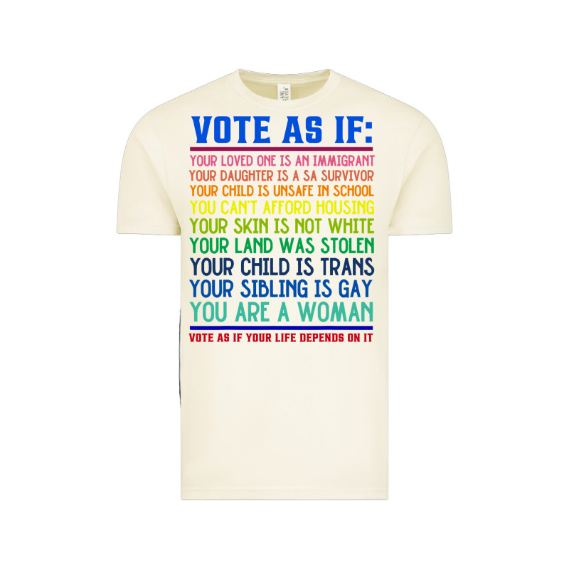 Vote As If Your Life Depends On It Human Rights Vintage Tee by SnappyArt | Teevron