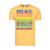 Vintage Mustard Vote As If Your Life Depends On It Human Rights Vintage Tee - SnappyArt