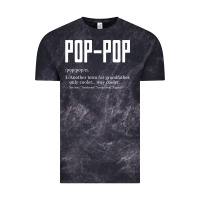 Cloud Black Pop Pop Gifts Grandpa Fathers Day Pop-Pop Vintage Tee - SnappyArt