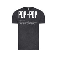 Vintage Black Pop Pop Gifts Grandpa Fathers Day Pop-Pop Vintage Tee - SnappyArt