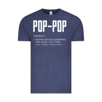Vintage Denim Pop Pop Gifts Grandpa Fathers Day Pop-Pop Vintage Tee - SnappyArt