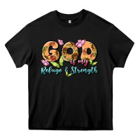 Black god is my refuge and strength Heavy Core Tee - MaliasSmallBusiness
