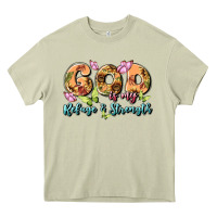 Mossy god is my refuge and strength Heavy Core Tee - MaliasSmallBusiness