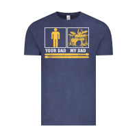 Vintage Denim mens my dad is a drummer your dad not drum player father's day t shirt Vintage Tee - SnappyArt