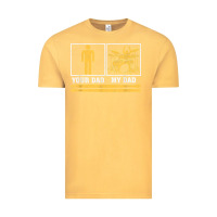 Vintage Mustard mens my dad is a drummer your dad not drum player father's day t shirt Vintage Tee - SnappyArt