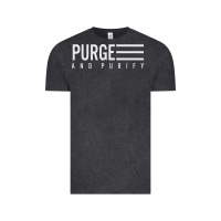 Vintage Black Purge And Purify Graphic Vintage Tee - SnappyArt
