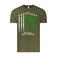 Vintage Olive pakistan air force shirt   pakistani flag men women kids t shirt Vintage Tee - SnappyArt