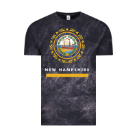 Cloud Black new hampshire state flag new Vintage Tee - SnappyArt
