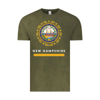 Vintage Olive new hampshire state flag new Vintage Tee - SnappyArt