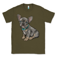 Army Green french bulldog Classic Tee - RanaPortraitStore