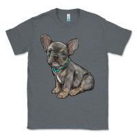 Charcoal Heather french bulldog Classic Tee - RanaPortraitStore