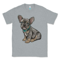 Heather Grey french bulldog Classic Tee - RanaPortraitStore