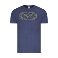 Vintage Denim Air Force Civil Engineer Badge Vintage Tee - SnappyArt