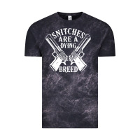 Cloud Black Snitches Are A Dying Breed Motorcycle Biker Gun Vintage Tee - SnappyArt