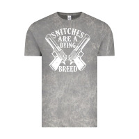 Cloud Rock Snitches Are A Dying Breed Motorcycle Biker Gun Vintage Tee - SnappyArt