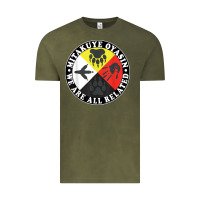 Vintage Olive native american medicine wheel, mitakuye oyasin t shirt Vintage Tee - SnappyArt