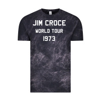 Cloud Black Jim Croce World Tour 1973 Vintage Tee - SnappyArt