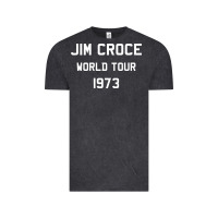 Vintage Black Jim Croce World Tour 1973 Vintage Tee - SnappyArt