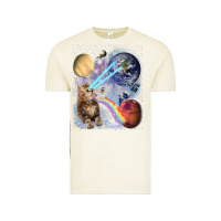 Vintage Arctic Fluffy Kitten Shoot Laser Rainbow Space Galaxy, Cat Gifts Vintage Tee - SnappyArt