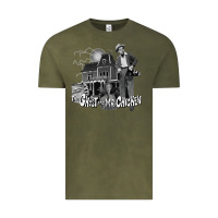 Vintage Olive the ghost and mr chicken green Vintage Tee - FloraArt