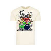 Vintage Arctic ANIMAL DRUMMER PEARL DRUMS Vintage Tee - FloraArt