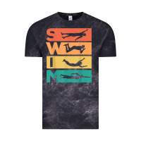 Cloud Black retro vintage swimming gift for swimmers t shirt Vintage Tee - FloraArt