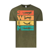 Vintage Olive retro vintage swimming gift for swimmers t shirt Vintage Tee - FloraArt