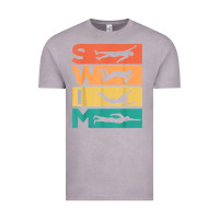 Vintage Zinc retro vintage swimming gift for swimmers t shirt Vintage Tee - FloraArt