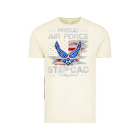 Vintage Arctic proud air force step dad veteran vintage flag veterans day t shirt Vintage Tee - FloraArt