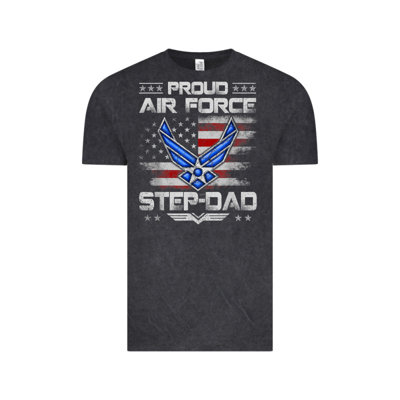 Proud Air Force Step Dad Veteran Vintage Flag Veterans Day T Shirt Vintage Tee by FloraArt | Teevron