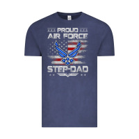 Vintage Denim proud air force step dad veteran vintage flag veterans day t shirt Vintage Tee - FloraArt