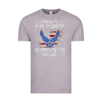 Vintage Zinc proud air force step dad veteran vintage flag veterans day t shirt Vintage Tee - FloraArt
