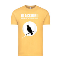 Vintage Mustard blackbird singing in the dead of night t shirt Vintage Tee - FloraArt