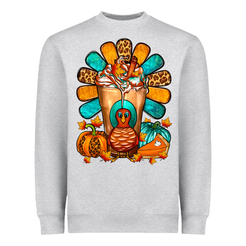 Thanksgiving Cold Drink Frappe Heavyweight Sweatshirt by FaDigitalArtStudio | Teevron