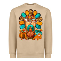 Mushroom Thanksgiving Cold Drink Frappe Heavyweight Sweatshirt - FaDigitalArtStudio