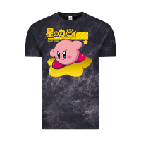 Cloud Black kirby men's pink Vintage Tee - FloraArt
