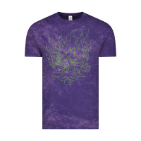 Cloud Purple Cyberpunk samurai Neon Green Vintage Tee - FloraArt