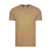 Vintage Coffee Cyberpunk samurai Neon Green Vintage Tee - FloraArt