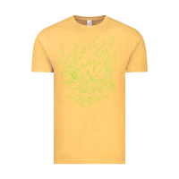 Vintage Mustard Cyberpunk samurai Neon Green Vintage Tee - FloraArt