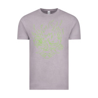 Vintage Zinc Cyberpunk samurai Neon Green Vintage Tee - FloraArt