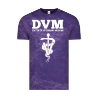 Cloud Purple Doctor of Veterinary Medicine DVM Veterinarian Vet Tech Vintage Tee - FloraArt