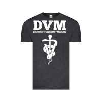 Vintage Black Doctor of Veterinary Medicine DVM Veterinarian Vet Tech Vintage Tee - FloraArt