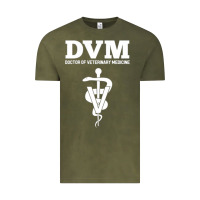 Vintage Olive Doctor of Veterinary Medicine DVM Veterinarian Vet Tech Vintage Tee - FloraArt