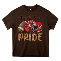 Chocolate Brown small town big pride red Heavy Core Tee - MaliasSmallBusiness