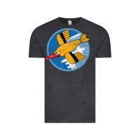 Vintage Black Ww2 91St Bomb Squadron Flying Fortress Soaring Bird Patch Vintage Tee - FloraArt