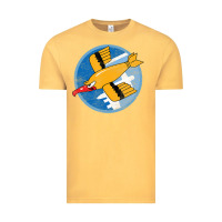 Vintage Mustard Ww2 91St Bomb Squadron Flying Fortress Soaring Bird Patch Vintage Tee - FloraArt