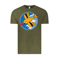Vintage Olive Ww2 91St Bomb Squadron Flying Fortress Soaring Bird Patch Vintage Tee - FloraArt