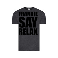 Vintage Black Frankie Say Relax Essential Vintage Tee - FloraArt